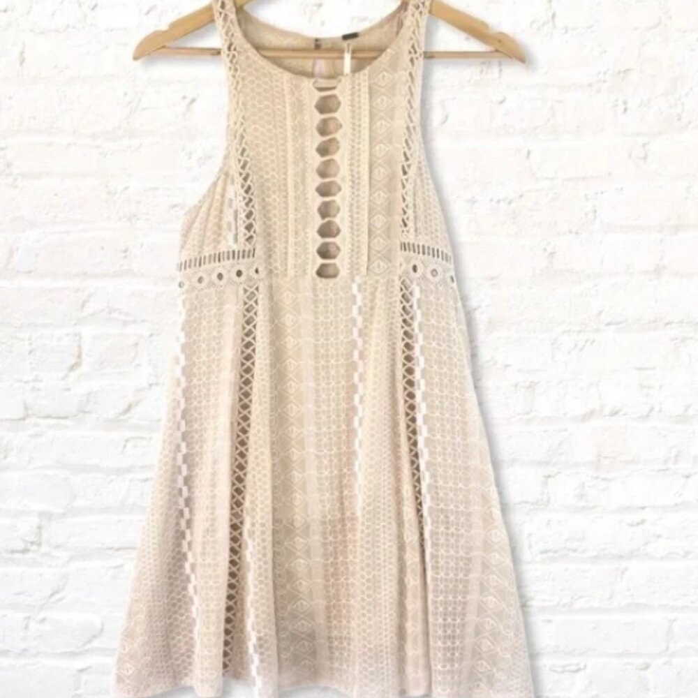 Free People Wherever You Go Mini Dress Size 4 - Picture 4 of 10